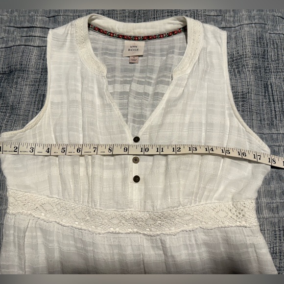 🤍 Knox Rose Elegant Sleeveless Cream Midi Dress Size Medium - Picture 9 of 11